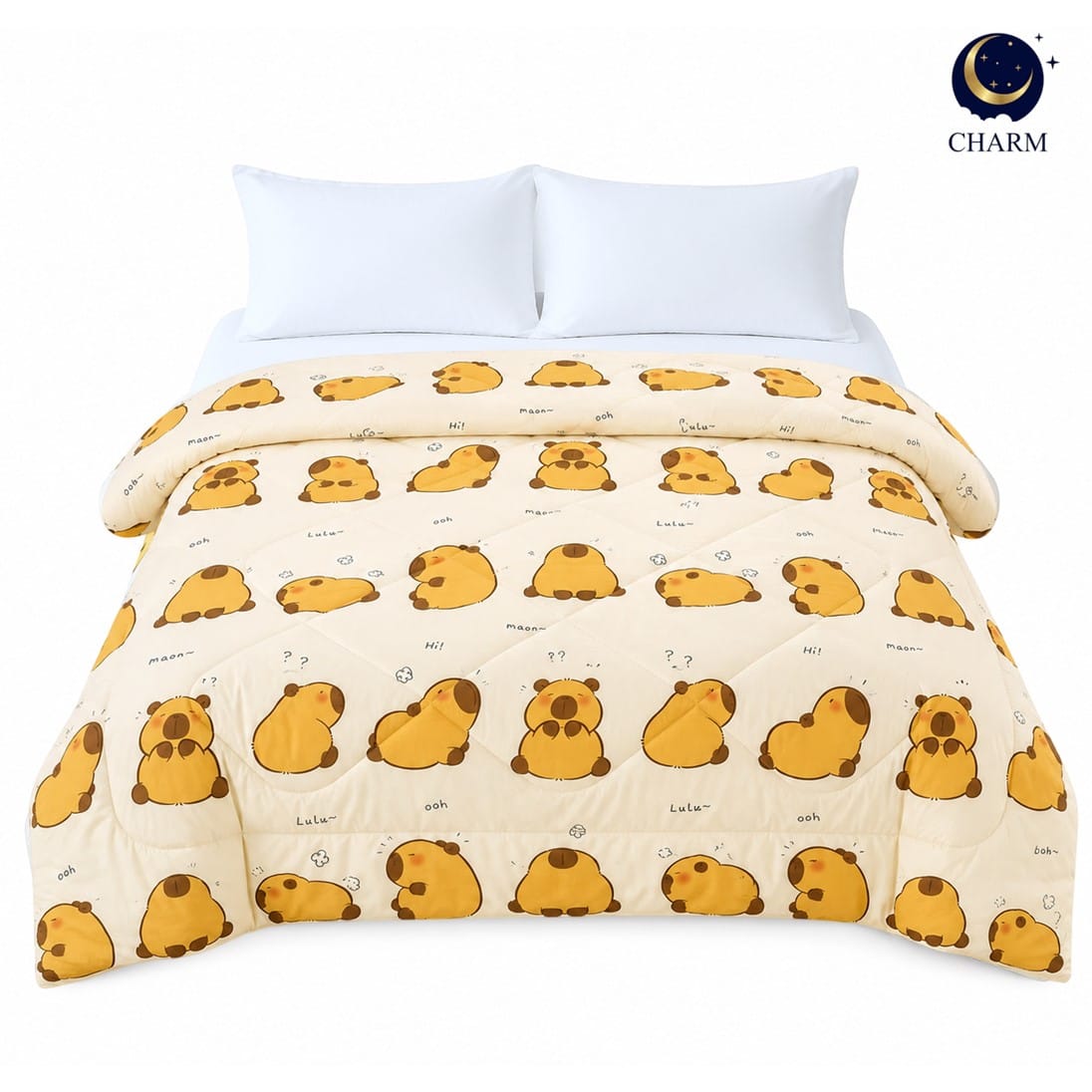 ผ้าห่มนวม 150X200 ซม. (5 ฟุต) CHARM DREAMY ลาย CAPYBARA_0